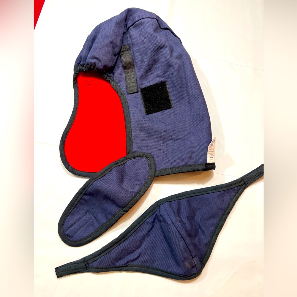 BLUE COTTON TWILL winter HAT red fleece OCCU NOMIX insulated DuPont  LM660 warm